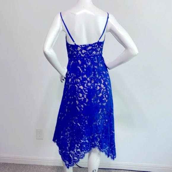 Lulus One Wish Royal Blue Lace Midi Dress Size S - Picture 7 of 10